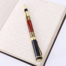 Luxury Metal Ballpoint Pen Imitation Wood Emboss Pattern Rollerball Pen Office School Stationery 2024 - buy cheap