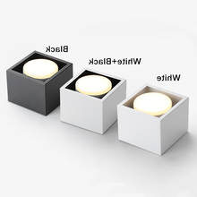 Luminária led quadrada ajustável para sala de estar e quarto, lâmpada de led substituível, 7w, 9w, 12w, com 10 peças