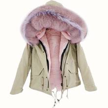 NEW 2020 real raccoon fur collar hooded winter jacket women parka fur coat fashion Thick Warm Streetwear 2024 - buy cheap