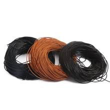 2-5meter 1.5 2 2.5 3 4 5 6mm Genuine Leather Cord Round Thread Cord String Necklace Rope For Jewelry Making DIY Bracelet 2024 - buy cheap
