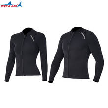 Tops de neopreno para hombres y mujeres, chaqueta de neopreno de 2mm/3mm/1,5mm para adultos, surf, canoa, trajes de natación, protector de sarpullido de manga larga 2024 - compra barato