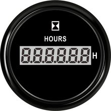 Paquete de 1 medidor de Hora Digital de 52mm, 9-32V de CC, indicadores de reloj a prueba de agua, luz trasera roja para coche, camión, barco, Motor, casa, negro 2024 - compra barato