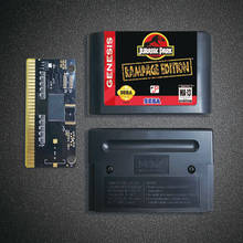 Jurassic Park - Rampage Edition-tarjeta de juego MD de 16 bits para Cartucho de consola de videojuegos Sega Megadrive Genesis 2024 - compra barato