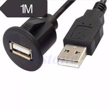Cable de extensión de enchufe empotrado USB 2,0 para coche, adaptador de plomo, entrada, envío directo, U1JF 2024 - compra barato