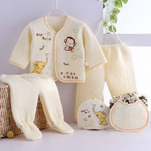 5pcs! 2021 Winter high quality Warm Underwear baby sets new born baby boy clothes and girl clothing infant set for NB 0-3M 2024 - buy cheap