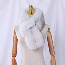 2020 New Fashion Genuine Full Pelt Fox Fur Scarf Women's Winter Natural Fur Scarf Scarves Neckerchief Real Fur Muffler Lady Wrap 2024 - buy cheap