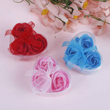 3Pcs/pack Gift Best Heart Scented Bath Body Petal Rose Flower Soap Wedding Decoration 2024 - buy cheap