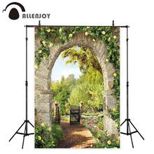 Allenjoy spring photo shoot background easter Country green garden Stony arch portrait studio photophone photocall photozone 2024 - buy cheap