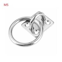 304 Stainless Steel Square Pad Eye Plate Eye Hook with Round Ring Boat Hardware K1KD 2024 - buy cheap