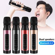 Wireless Bluetooth Phone Condenser Microphone Dual Speaker Recording Karaoke Mic Микрофон 2024 - buy cheap