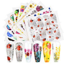 Цветок серии ногтей наклейки воды Сакура Маргаритка Лаванда цветочный узор переводная наклейка украшение для ногтей 2024 - купить недорого