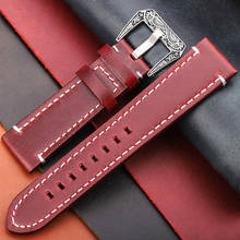 Vintage Genuine Leather Watchbands 20mm 22mm 24mm Women Men Oil Wax Cowhide Watch Band Strap Accessories 2024 - buy cheap