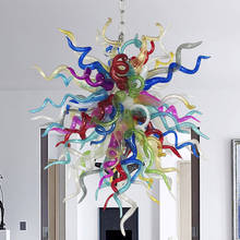 Creative Colorful Chandelier Murano Glass Led Chandelier Lustre Chandelier Lighting Lamparas For Dining Room 2024 - buy cheap