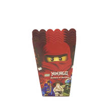 Cajas de palomitas de maíz con temática Ninja enmascarada, decoración de fiesta de cumpleaños para niños, suministros de fiesta de Baby Shower, caja de palomitas de maíz con temática Ninja, 6 uds. 2024 - compra barato