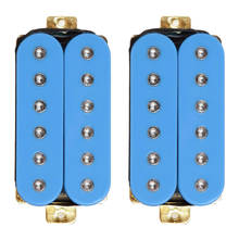 Puente de cuello Humbucker de doble bobina, pastillas azules para 6 cuerdas, accesorio de guitarra eléctrica, 2 piezas 2024 - compra barato