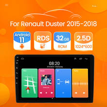 Автомобильный мультимедийный плеер, 2 ГБ + 32 ГБ, Android 11, с RDS, DVD, для Renault Duster 2015-2018, автомагнитола, GPS-навигация, стерео, автомобильное радио 2024 - купить недорого