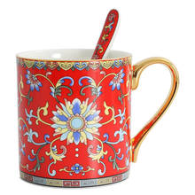 Ceramic Mugs With Spoon Breakfast Milk Coffee Tea Cup Drinkware Kitchen Drinking Utensils Wedding Gift Eco-Friendly 330ML 2024 - buy cheap