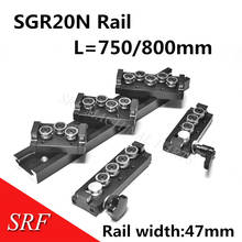 1pcs  Dual-axis linear guide  SGR20N L=750/800mm +1pcs linear rail slide block SGB20N AXD linear guide for cnc machine 2024 - buy cheap