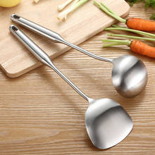 304 Stainless Steel Turner And Soup Ladle Silver Ladle Spoon Cooking Tool Set Long Handle Big Kitchen Cooking Utensil Wall Hang 2024 - buy cheap