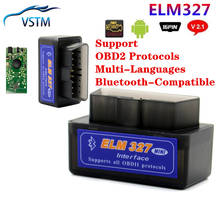 Super MINI ELM327 V2.1-escáner de coche, lector automático, Compatible con Bluetooth, OBD2 / OBDII ELM 327, nueva versión 2024 - compra barato
