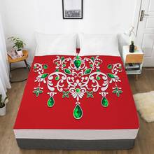 3D HD Digital Printing Custom Bed Sheet With Elastic,Fitted Sheet Twin Full Wedding Bedding Mattress Cover 150x200cm 2024 - buy cheap