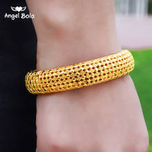 24K Gold Color Jewelry Indian Bangle In Bangle for Women Girlfriend Ethiopian African Dubai Bracelets Bridal Party Wedding Gifts 2024 - buy cheap