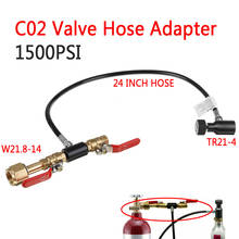 1500PSI W21.8-14 to TR21-4 Connector Adapter With 24inch Hose for CO2 Soda Cylinder Refill Station 2024 - buy cheap