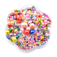 1800pcs Colorful Pearl Cabochon Beads Flatback Crafts DIY Handcrafts Decors 2024 - buy cheap