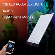 Falconeyes-iluminação de vídeo led rgb, 100w, suporta aplicativo com controle remoto, 8 modos de movimento, luz contínua, rx 818 2024 - compre barato