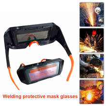 Eyes Goggle Protective Solar Panels Solar Auto Darkening Anti-Glare Black Powered Welding Glasses Automatic Dimming Lens Mask 2024 - buy cheap