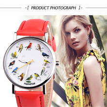 Модные женские часы в стиле ретро с птицей, уникальный кожаный ремешок, аналоговые кварцевые наручные часы из сплава, relogio feminino 2024 - купить недорого