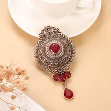Wbmqda-broches de cristal con forma de gota de agua para mujer, joyería de Palacio, joyería elegante para cuerpo grande, fiesta de boda 2024 - compra barato