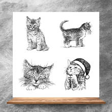 Zhuoang gato bonito limpar selos/silicone transparente selos para diy scrapbooking álbum de fotos selos claros 2024 - compre barato