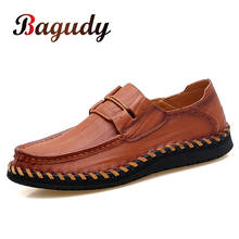 2019 New Men Genuine Leather Casual Shoes Handmade Men Italy Rome Shoes Leather Loafers Quality Leather Flat Moccasins Men Shoes 2024 - buy cheap