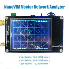 Металлический щит + аккумулятор NanoVNA VNA векторный сетевой анализатор 50 кГц-900 МГц сенсорный экран коротковолновый MF HF VHF UHF антенный анализатор 2024 - купить недорого