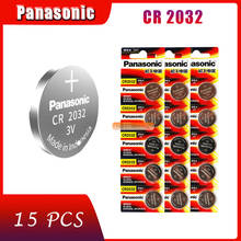 Оригинальный фирменный новый аккумулятор 15 X для PANASONIC cr2032, 3 в, батарейки для монет, для часов, компьютера, cr 2032 2024 - купить недорого