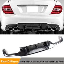 Rear Bumper Diffuser for Mercedes-Benz C Class W204 C300 Sport C63 AMG Sedan 2011 - 2014 Car Rear Bumper Diffuser Lip Spoiler 2024 - buy cheap