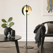 Luminária de chão, estilo nórdico, semicircular, de vidro, abajur, modelo de cabeceira, para decoração de casa 2024 - compre barato