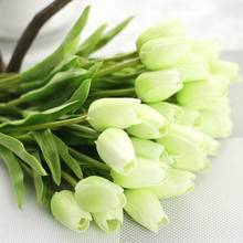 10PCS Mini Tulip Artificial Flower Real Touch Artificial Bouquet Fake Flower for Wedding Decoration Flowers Home Garden Decor 2024 - buy cheap