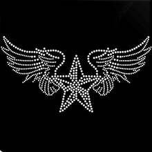 2 шт./лот звезда крылья Имитация горного хрусталя железо на горном хрустале для переводного дизайна хитовый фиксируемый стразовый аппликация для украшения 2024 - купить недорого