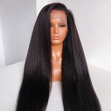 Italian Yaki Straight Human Hair Lace Front Wigs Pre Plucked Hairline Yaki Straight 5x5 Lace Closure Wigs for Black Women 2024 - buy cheap