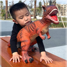 Modelo de dinosaurio de plástico de 80cm, Tiranosaurio Rex Raptor, World Park, juguetes interactivos de entretenimiento para niños 2024 - compra barato