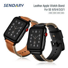 Sport Leather Watch Band for Apple Watch Series 1/2/3 Band Strap 42MM 38MM For iWatch 4 5 6 SE 44MM 40MM Bracelet Wristband 2024 - buy cheap