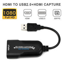Tarjeta de captura de vídeo portátil USB 2,0, juego de captura HDMI 1080P, transmisión en vivo, HD, Dongle de grabación para PC, PS4, XBox 360, Switch 2024 - compra barato