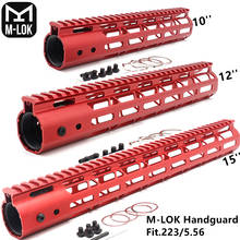 10 ''/12''/15 ''дюймовый M-lok Handguard Rail Picatinny Free Float Mount System для AR-15. 223/5. 56 _ красный цвет 2024 - купить недорого