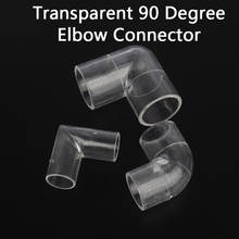 Conector acrílico transparente de 90 graus, conector de tubulação de água para aquário e tanque de peixes, acessórios de 16mm 20mm 25mm, 1 peça 2024 - compre barato