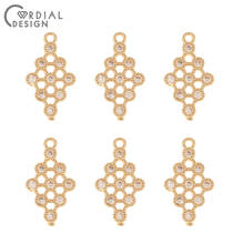 Cordial Design 50Pcs 10*18MM DIY Pendant/Hand Made/Earrings Accessories/Earring Making/CZ Charms/Jewelry Findings & Components 2024 - buy cheap