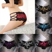 Hirigin Lace Panties G-String Cross strap Briefs Flower Thongs Sex Panty Underwear For Woman Lingerie Knickers Female Panties 2024 - buy cheap