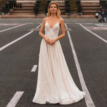 Booma Beach Boho Wedding Dresses V-neck Spaghetti Straps Bohemian Bridal Gowns Sleeveless Vintage Turkey Party Gown Beading Belt 2024 - buy cheap