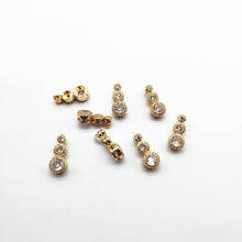 New arrival! 18x8mm 40pcs Zircon/ Copper Drop shape Connectors for Earrings Making Earrings parts hand Made Jewelry DIY 2024 - buy cheap